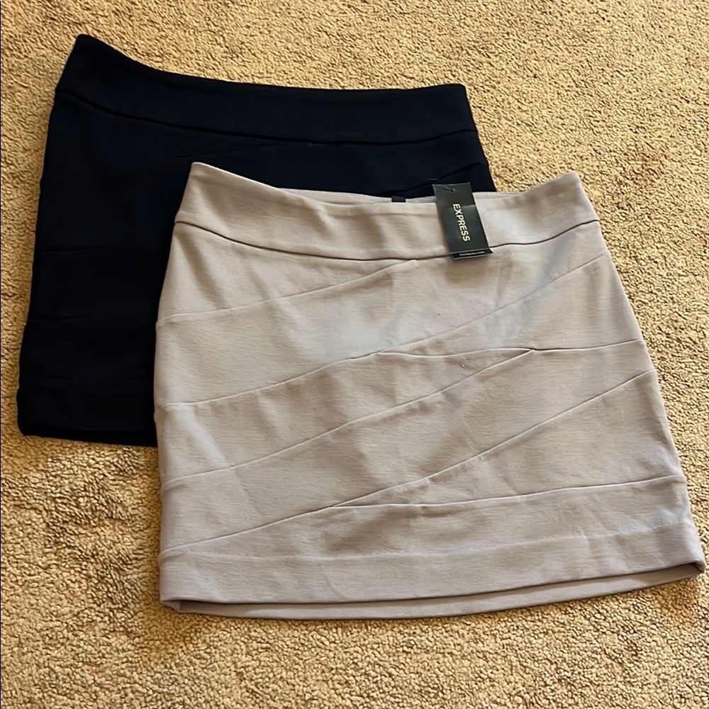 Elegant Black and Gray Skirt Bundle